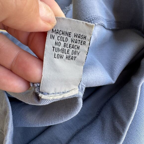 XCVI Wearables Harlowe High Cut Side Frayed Hem Midi Skirt Blue Gray Pull On XS - Picture 11 of 12